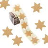 200 Sterne Aufkleber auf Rolle - in Kraftpapier-Optik braun Produktbild-Vorschau 1