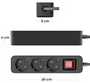deleyCON 3-fach Steckdosenleiste Flachstecker Schalter 1,4m Produktbild-Vorschau 7