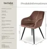tectake® Esszimmerstuhl Marilyn gepolstert, in Samtoptik 58 Produktbild-Vorschau 7