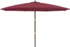 vidaXL Slunečník s dřevěným stožárem Bordeaux Red 400x273 Náhled obrázku produktu 4