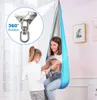 (Šedá + modrá) Dětská houpací síť, dvouvrstvá, pro vnitřní Náhled obrázku produktu 7