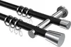 Interdeco Gardinenstange / Vorhangstange Schwarz / Chrom, Produktbild-Vorschau 1
