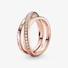 Pandora Ring 189057C01 Triple Band Crossover Rose  19 Produktbild-Vorschau 11