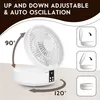 Tischventilator mit Fernbedienung 3 Geschwindigkeiten LED Produktbild-Vorschau 2