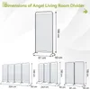 Diagrams showing the dimensions of Angel Living Room Dividers in various configurations. Náhľad obrázku produktu