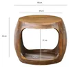 FineBuy – stolik pomocniczy 50 cm, okrągły, z litego drewna Podgląd zdjęcia produktu 3