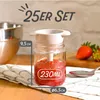Praknu 25 Marmeladengläser 230 ml mit Deckel - Mit Produktbild-Vorschau 3