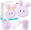 Teller + Tasse + Besteck Set 5 el. Hase / Bocioland Produktbild-Vorschau 2