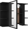 vidaXL Bad-Spiegelschrank Schwarz 80x20,5x64 cm Produktbild-Vorschau 5