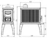 PLAMEN Trenk, Stufa a legna in ghisa, 8,9 kW, Classe A+, Ø Anteprima dell’immagine prodotto 2