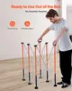 A man is setting up a portable folding stand. Voir les images du produit