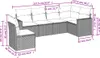 The Living Store 6-tlg. Garten-Sofagarnitur mit Kissen Produktbild-Vorschau 4