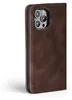 A brown flip case for a smartphone is shown against a white background. Produktbild-Vorschau