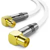 deleyCON 10m 4K TV Antennenkabel Koaxialkabel 2x 90° IEC - Produktbild-Vorschau 1