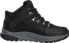 A black mid-top boot with a gray sole against a white background. Produktbild-Vorschau