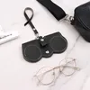 INF Custodia portatile per occhiali in pelle Nero Anteprima dell’immagine prodotto 6