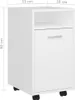 vidaXL Mobile laterale con rotelle bianco 33x38x60 cm Anteprima dell’immagine prodotto 8