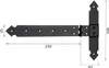 Kreuzgehänge T-Scharniere T-Bänder 250 mm Ladenband Türband Produktbild-Vorschau 2