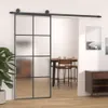 vidaXL Schiebetür mit Beschlag 90x205 cm ESG-Glas & Produktbild-Vorschau 2