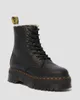 A black Dr. Martens Jadon Fl Pisa boot with a platform sole and faux fur lining, shown against a white background. Anteprima dell’immagine prodotto
