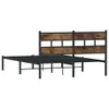 vidaXL Kovová postel bez matrace, kouřový dub 160x200 cm Náhled obrázku produktu 5
