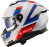 LS2 FF808 Stream II Vintage Helm, weiß/blau/rot, M (57/58) Produktbild-Vorschau 3