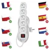 Prodlužovací kabel 5 m / 5 zásuvek / s vypínačem / bílý / PVC / 1 mm2 Náhled obrázku produktu