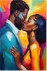 Leinwandbild Liebe Kuss Frau Mann 40x60 Feeby Bunt bild für Produktbild-Vorschau 3