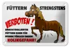 Blechschild Hinweis 18x12cm Füttern strengstens verboten Produktbild-Vorschau 1