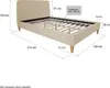 Homestyle4u Polsterbett 140x200 mit Lattenrost Beige Creme Produktbild-Vorschau 7