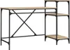 vidaXL Psací stůl s policí Sonoma dub 135x50x90 cm výrobek Náhled obrázku produktu 1