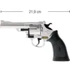 Pistole Denver Chrom 22 cm Western-Colt mit 144 Schuss Munition Spielzeug-Revolver Kostüm-Zubehör Kinder-Spielzeug Cowboy Wilder Westen Western Fasching Karneval Mottoparty Kinderfasching Produktbild-Vorschau