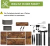 An image showing parts of a desk and assembly instructions. Anteprima dell’immagine prodotto