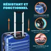 MONZANA® Set de 4 valises rigides Bleu S/M/L/XL 4 roues Voir les images du produit 4