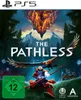 Game cover art for 'The Pathless' on PS5, featuring a character with a bow and arrow, an eagle, and a floating island. Produktbild-Vorschau