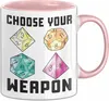 Brettspiele Tasse Geschenk Choose Your Weapon Produktbild-Vorschau 1