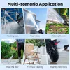Collage of images showing a pressure washer being used in various scenarios. Produktbild-Vorschau
