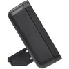A side view of a black digital alarm clock with its stand extended. Anteprima dell’immagine prodotto