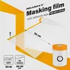 A product image showing masking film with dimensions and a roll of tape. Produktbild-Vorschau