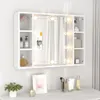 vidaXL Zrcadlová skříňka s LED diodami bílá 76x15x55 cm - Náhled obrázku produktu 5
