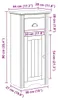 vidaXL Armoire de salle de bain BODO Gris 44x30x90 cm Voir les images du produit 8