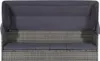 vidaXL Gartenbett mit Baldachin Grau 205×62 cm Poly Rattan Produktbild-Vorschau 4