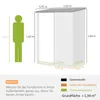 Moonbite Tuinhuis, metalen constructie, 161,5 x 94,5 x 196 Productafbeelding-voorbeeld 3