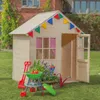 TP Toys Holz-Spielhaus REFUGE Braun mit Boden und Produktbild-Vorschau 7