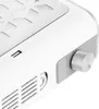 A close-up view of a white electronic device with a silver dial and ventilation slits. Anteprima dell’immagine prodotto