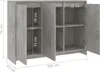 vidaXL Credenza grigio cemento 102x33x75 cm materiale a Anteprima dell’immagine prodotto 7