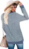 ASKSA Damen Langarmshirt Rundhals Einfarbiges Blusen Produktbild-Vorschau 3