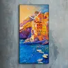 Dekor Leinwand Uhr Wandbilder 30x60 Gemälde Abstrakte Küste Produktbild-Vorschau 2