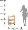 A size chart showing a product next to a human silhouette and measurement scales. Náhled obrázku produktu