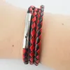 Lederkette Lederband Herren Halskette Schwarz Rot 17-100 cm Produktbild-Vorschau 3